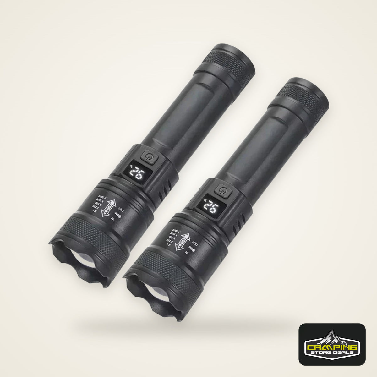 High Strong Power Led Flashlights 300000LM Tactical Torch with Display Light USB Charging Camping Fishing Defensa Zoom Lantern