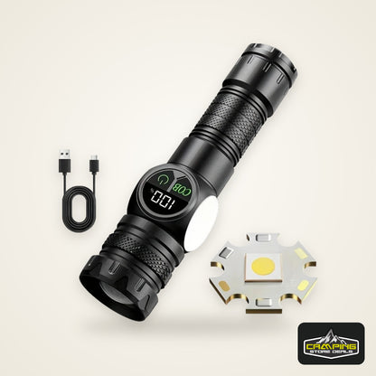 High Strong Power LED Flashlights USB Rechargeable Magnetic Tactical Torch With COB Side Light Camping Fishing Zoom Lantern