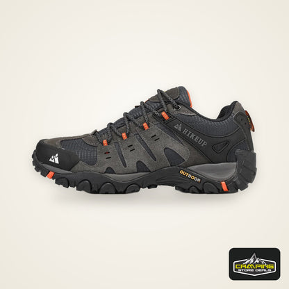 HIKEUP Men's Hiking Shoes Suede Leather Outdoor Shoes Wear-resistant Men Trekking Walking Hunting Tactical Sneakers