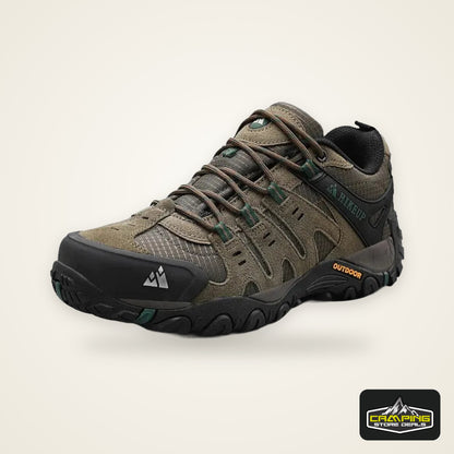 HIKEUP Men's Hiking Shoes Suede Leather Outdoor Shoes Wear-resistant Men Trekking Walking Hunting Tactical Sneakers