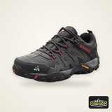 HIKEUP Men's Hiking Shoes Suede Leather Outdoor Shoes Wear-resistant Men Trekking Walking Hunting Tactical Sneakers