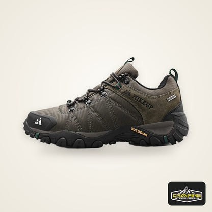 HIKEUP Non-slip Men Hiking Shoes Breathable Outdoor Wear Resistant Splashproof Climbing Men Sneaker Tourism Mountain Shoes