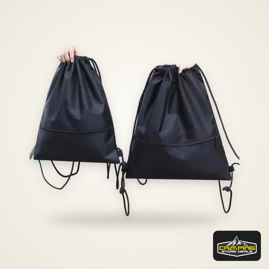 HOMEFISH Men Women Lightweight Drawstring Bag, Sports Fitness Outdoor Leisure Backpack with Zipper