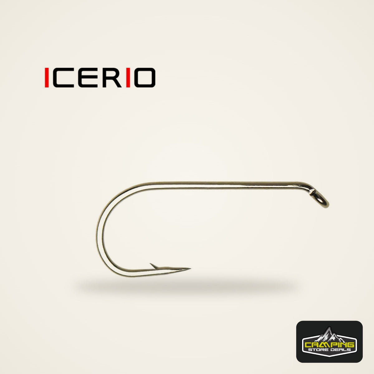 ICERIO 1X Long Shank Down Eye Hooks (100 Pack)