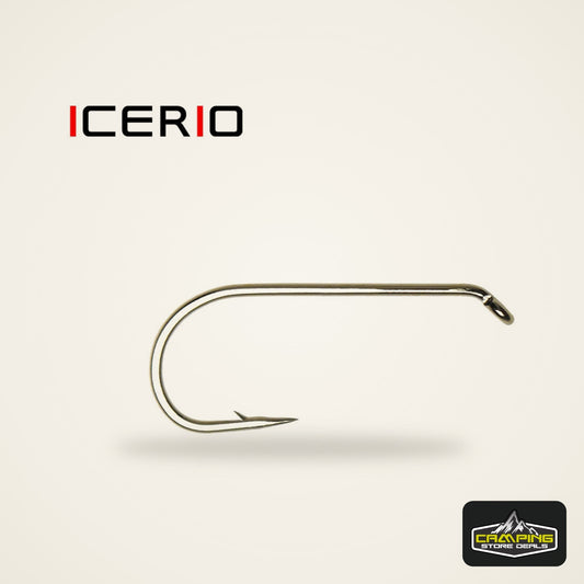 ICERIO 1X Long Shank Down Eye Hooks (100 Pack)