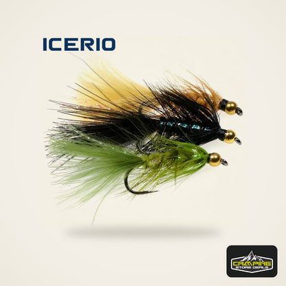 ICERIO Brass Beadhead Woolly Bugger Streamers (12 Pack)