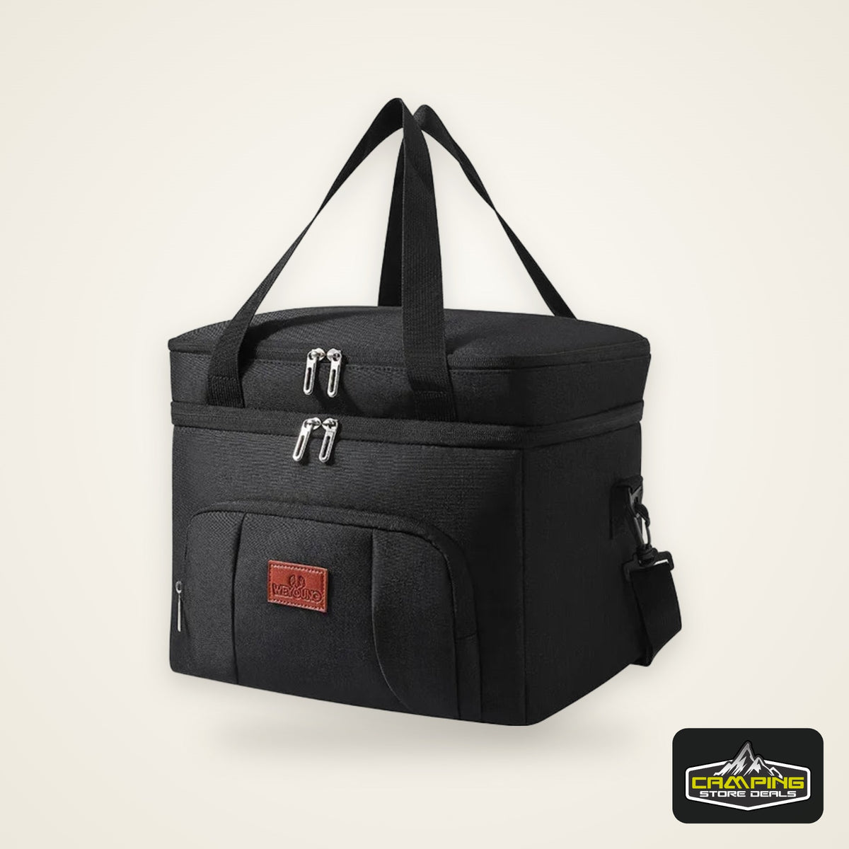 Insulated Double-Layer Tote Cooler Bag - Large Capacity Lunch Box Women/Men, Leakproof Picnic & School Bag with Adjustable Strap