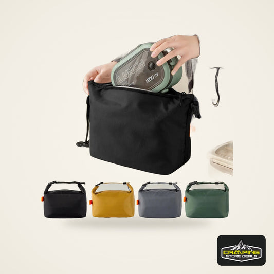 Japanese Minimalist Lunch Bag Thickened Aluminum Foil Insulated Bento Bag for Work School Picnic Outdoor Pack