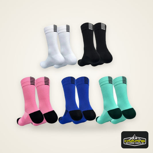 Jing Professional Cycling Socks Long Tube Men's and Women's Outdoor Sports Quick-Drying Four Seasons Bicycle Socks Running Socks