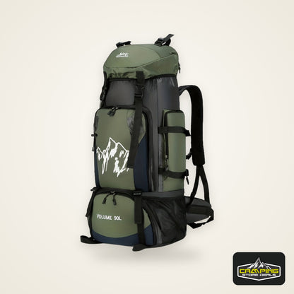 [Large Capacity | Durable] Lightweight 90L Travel Backpack | Large Capacity, Durable Nylon, Adjustable Straps | Red & Black for Hiking, Camping, and Outdoor Adventures