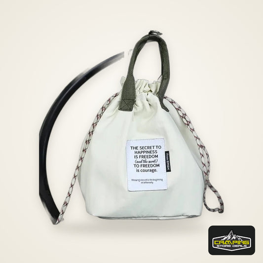 Large Capacity Waterproof Lunch Bag with Drawstring Closure Thick Insulation Cooler Bento Bag for Picnic Work Student Handle Bag