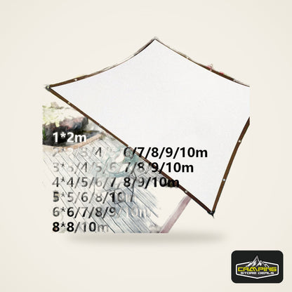 Large Sun Shelter Thicken Sunshade Sail Anti-UV 4mx4 5x5 6x6 8x8 10x10 Outdoor Yard Garden Balcony Camping White Sun Shade Sail