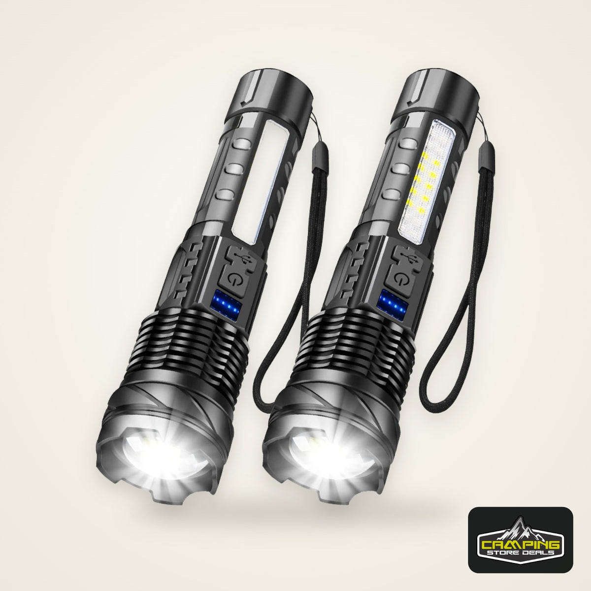 LED Flashlight Rechargeable Torch High Power Strong Light Flashlight Long Range Tactical Zoom Lamp Outdoor Camping Lantern