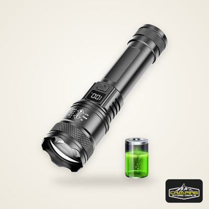 LED Flashlight Rechargeable Torch High Power Strong Light Flashlight Long Range Tactical Zoom Lamp Outdoor Camping Lantern