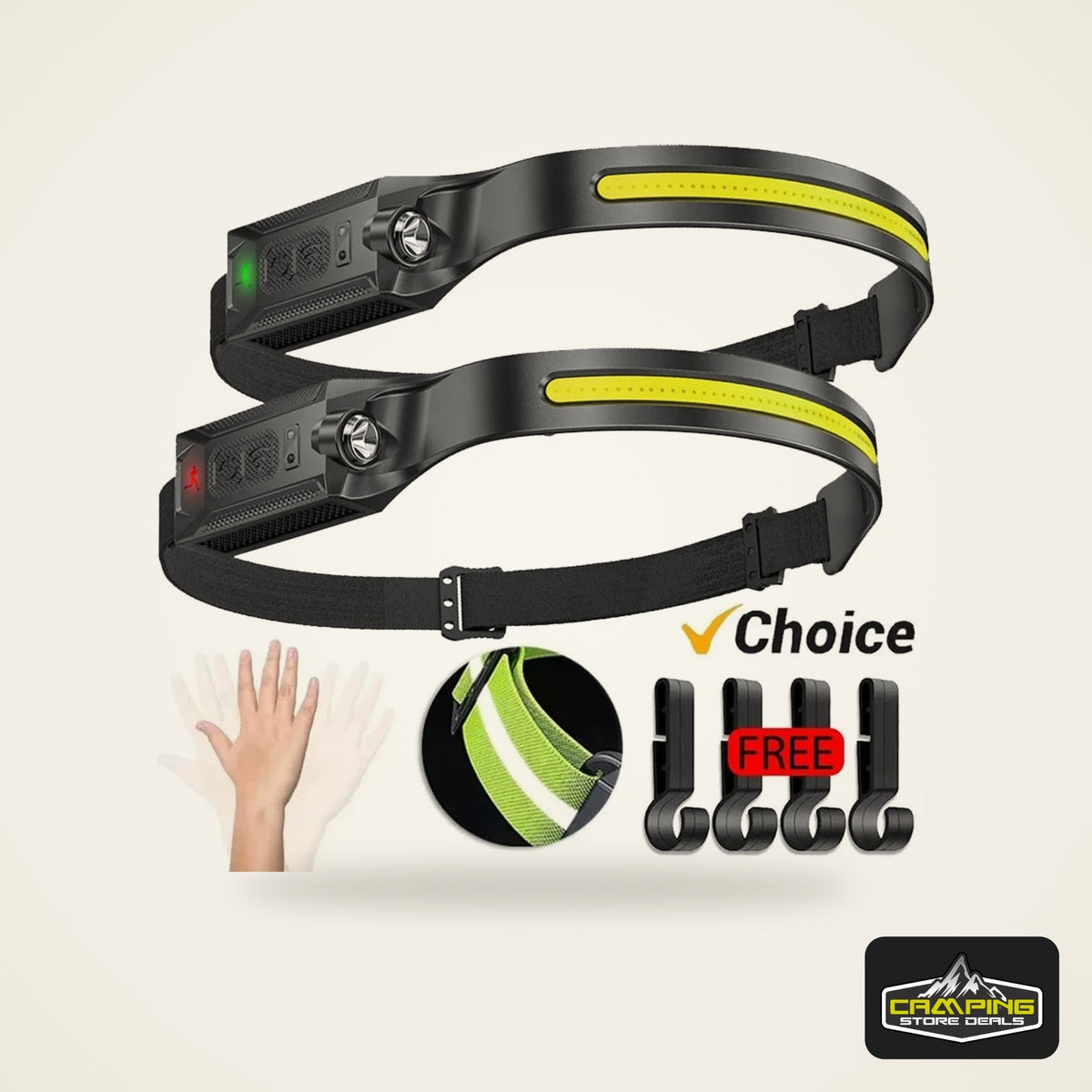 LED HeadlampRechargeable 3-modes Lighting Headlight Flashlight Built in Battery Running Light for Outdoor Camping Emergency Lamp