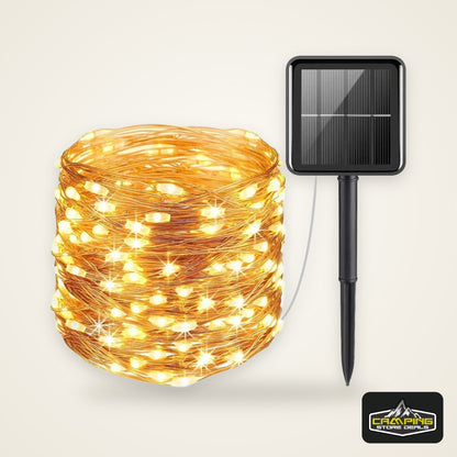 LED Solar Light Outdoor Garden Fairy String Light Waterproof Ambient Lamp for Christmas Patio Tree Party Camping Festive