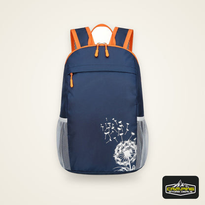 [Lightweight Foldable Backpack] Lightweight Nylon OGEHUAFEE Backpack - Large Capacity, Foldable Design | Travel, Hiking & Commuting, Black with Floral Accents, Adjustable Shoulder Straps, Zip Closure