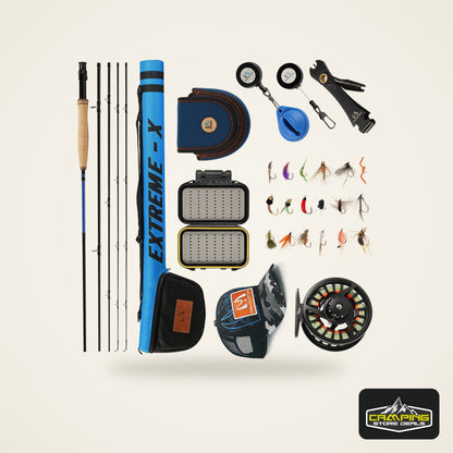 Maxcatch Extreme-X Fly Rod and Reel Starter Kit 3-8WT