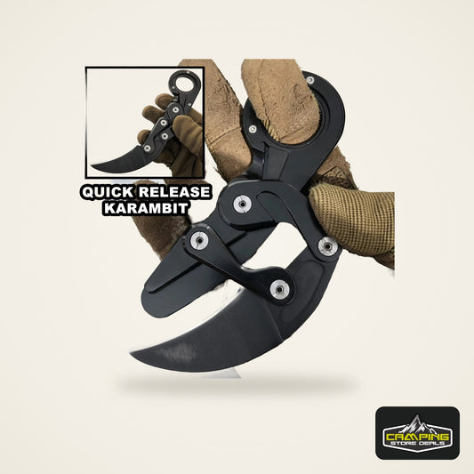 Mechanical Folding knife Multifunction Portable Pocket Knife All-steel Claw Folding Knife with Finger Ring,  EDC Utility Knife for Outdoor Camping, Survival