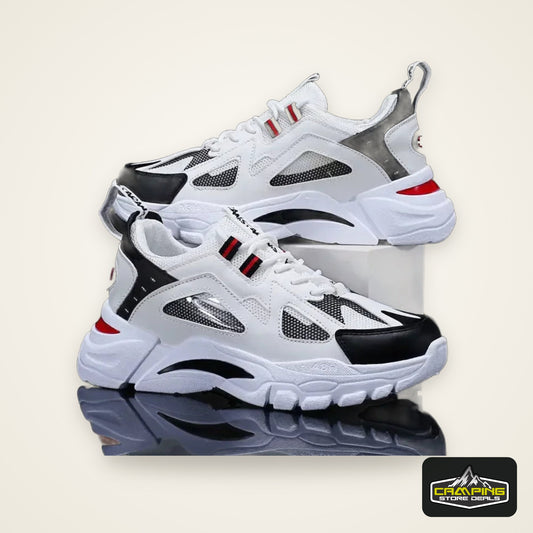 Men’s Casual Sports Shoes 2025 – Platform Sneakers with Breathable Mesh & Leather Stitching