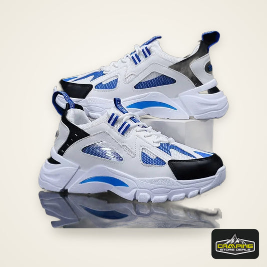Men’s Casual Sports Shoes 2025 – Platform Sneakers with Breathable Mesh & Leather Stitching