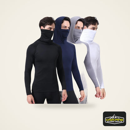 BOISHO UPF 50+ Fishing Hoodie with Face Mask