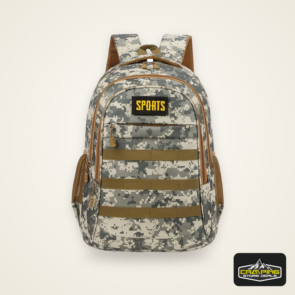 Men'S Camo Large Capacity Backpack - Durable Nylon, Multiple Compartments, Zip Closure, Ideal for Hiking, Travel & School, Outdoor Backpack|Camouflage Backpack|Secure Zipper Closure, Backpack for Trave