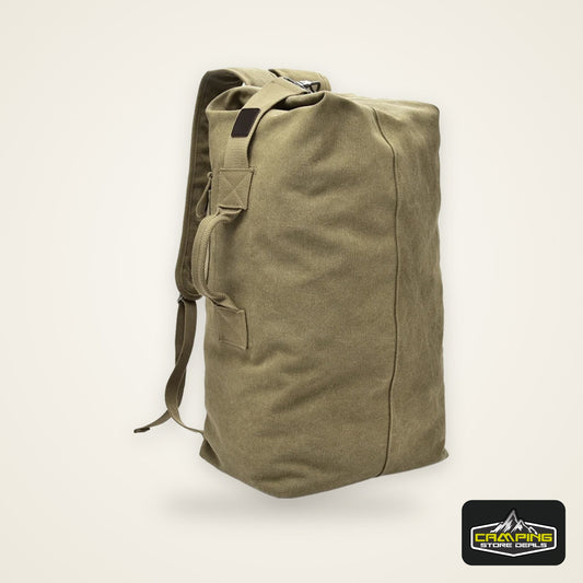 Men’s Travel Backpack – Large Capacity Canvas Mountaineering Shoulder Bag for Hiking & Camping