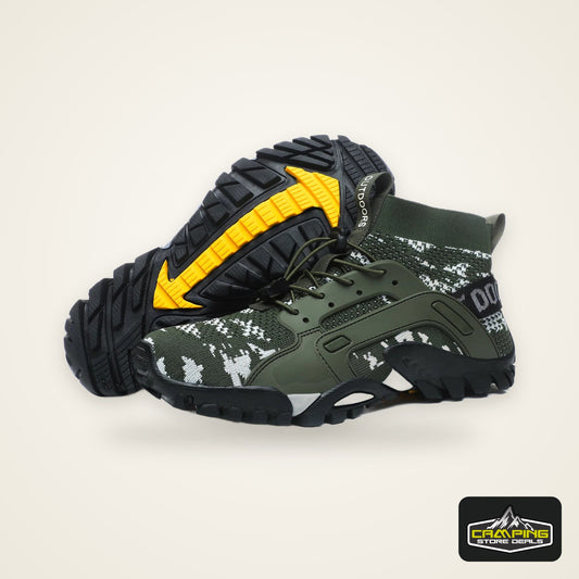 Men’s Wading Hiking Sneakers – High-Top Slip-Resistant Outdoor Fishing Boots, Breathable Mesh Ankle Shoes