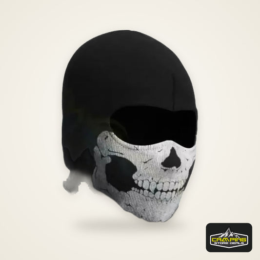 Motorcycle Balaclava Full Face Mask Skull Print Motorbike Full Face Mask Windproof Skiing Head Neck Warmer Bicycle Helmet Liner