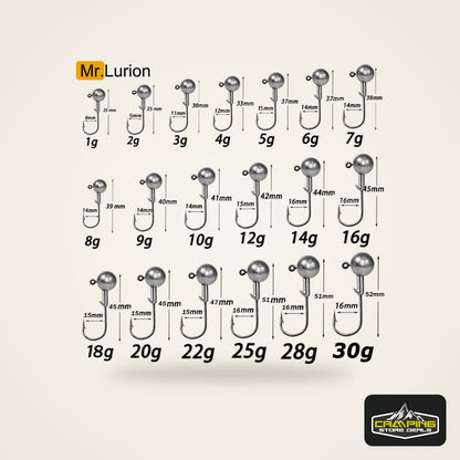 MrLurion Jig Head Hooks (1g-28g)