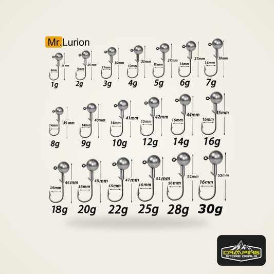 MrLurion Jig Head Hooks (1g-28g)
