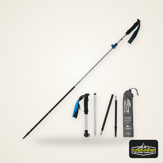Naturehike 2026 New Trekking Poles Ultralight Folding 1Pcs Walking Cane High Load Aluminum Hiking Walking Telescopic Stick