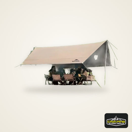 Naturehike Camping Sun Shelter Summer 10-12 Person Awning 17㎡ Sunshade Ourdoor Park Beach Tent Tarp Vinyl Coating Canopy