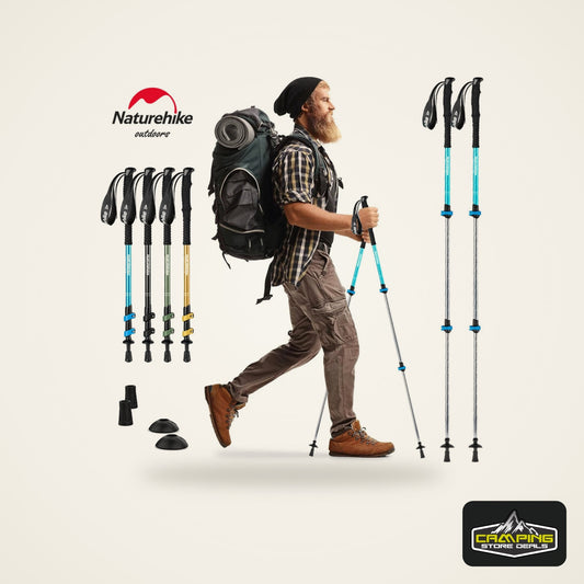 Naturehike Hiking Poles Three Sections Of Aluminum Pole For Mountaineering Hiking Skiing Travel Poles Climbing Trekking Pole