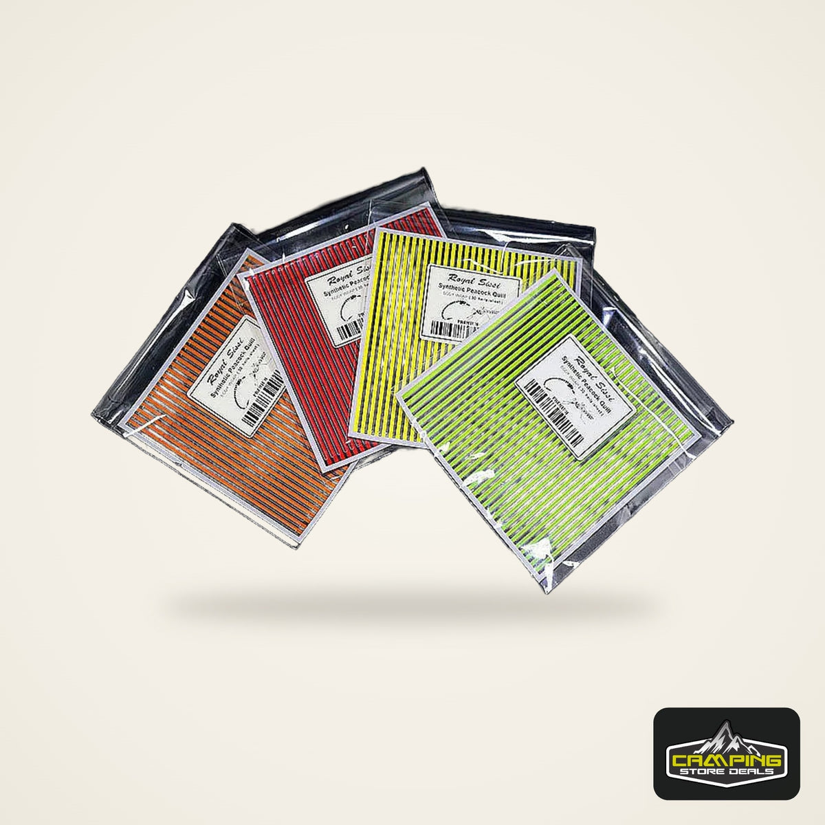 Synthetic Peacock Quill Body Wrap Sheets (4 Pack)