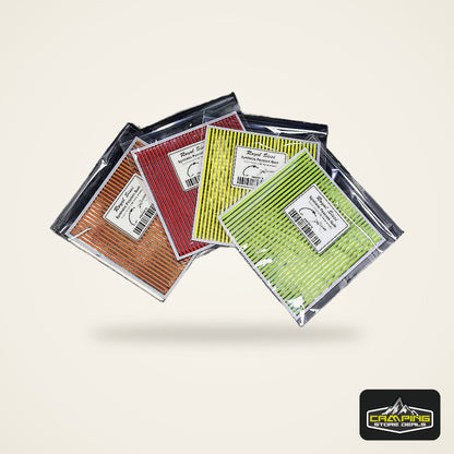Synthetic Peacock Quill Body Wrap Sheets (4 Pack)