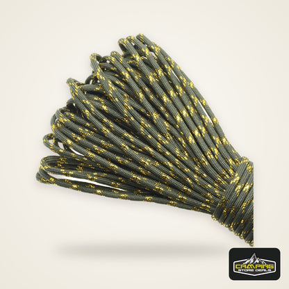 New Gold Silver 550 Paracord Parachute Cord Lanyard Mil Spec Type III 7 Strand Core 100 FT 19 Colors