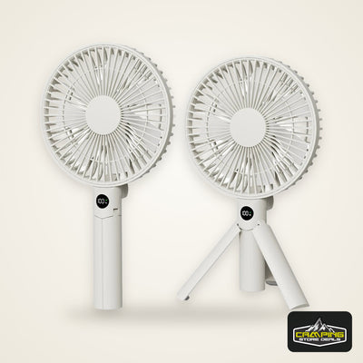 New Portable Folding Handheld Fan 3000mAh Desktop Rechargeable Fan Angle Adjustable for Home Outdoor Travel Camping