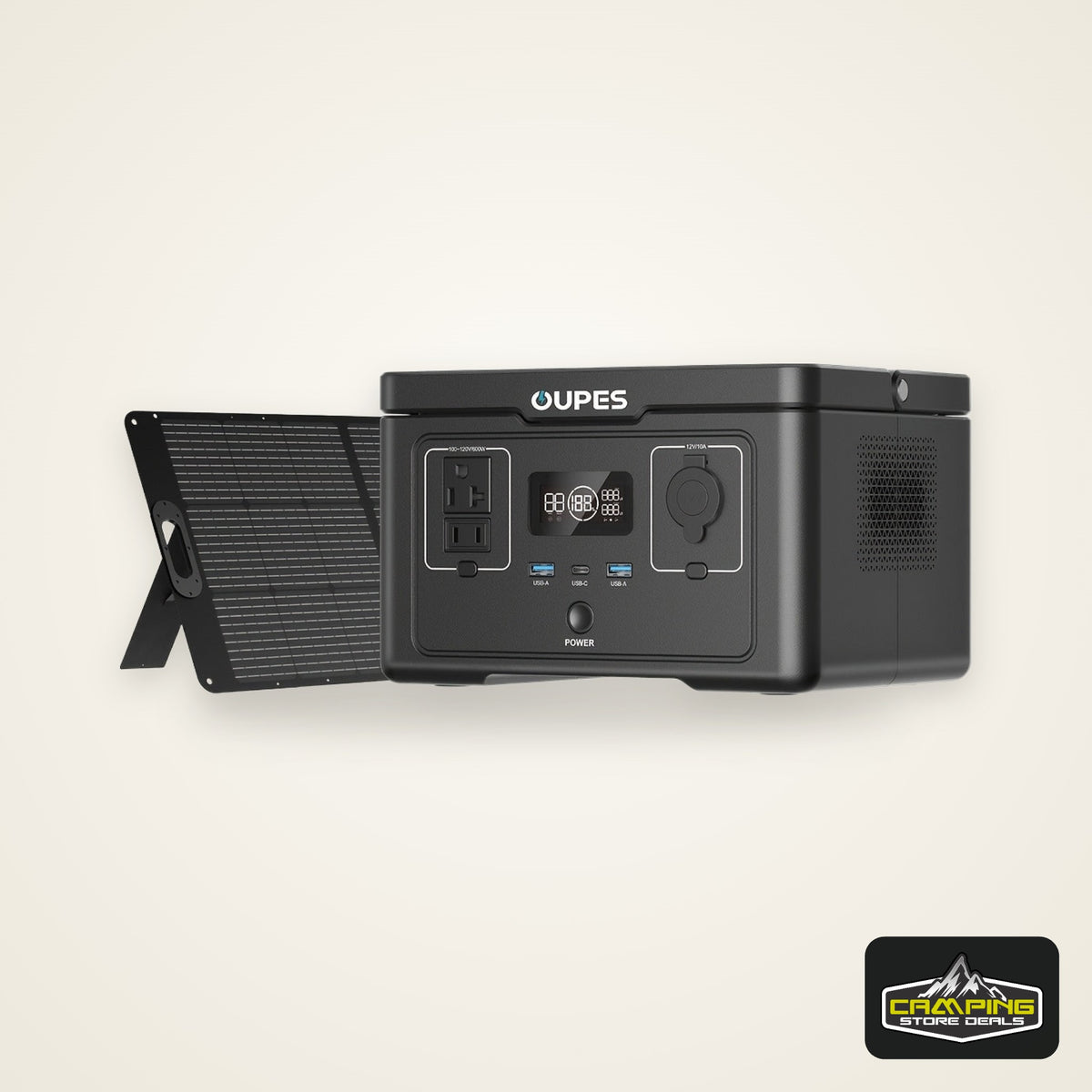 OUPES 600W/256Wh Exodus 600 Portable Power Station(1200W Surge), 256Wh 3.7kg Backup LiFePO4 Battery, 600W AC Outlet, Solar Generator for RV, Outdoors, Camping, Traveling