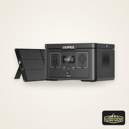 OUPES 600W/256Wh Exodus 600 Portable Power Station(1200W Surge), 256Wh 3.7kg Backup LiFePO4 Battery, 600W AC Outlet, Solar Generator for RV, Outdoors, Camping, Traveling