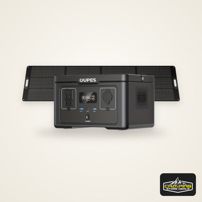 OUPES 600W/256Wh Exodus 600 Portable Power Station(1200W Surge), 256Wh 3.7kg Backup LiFePO4 Battery, 600W AC Outlet, Solar Generator for RV, Outdoors, Camping, Traveling