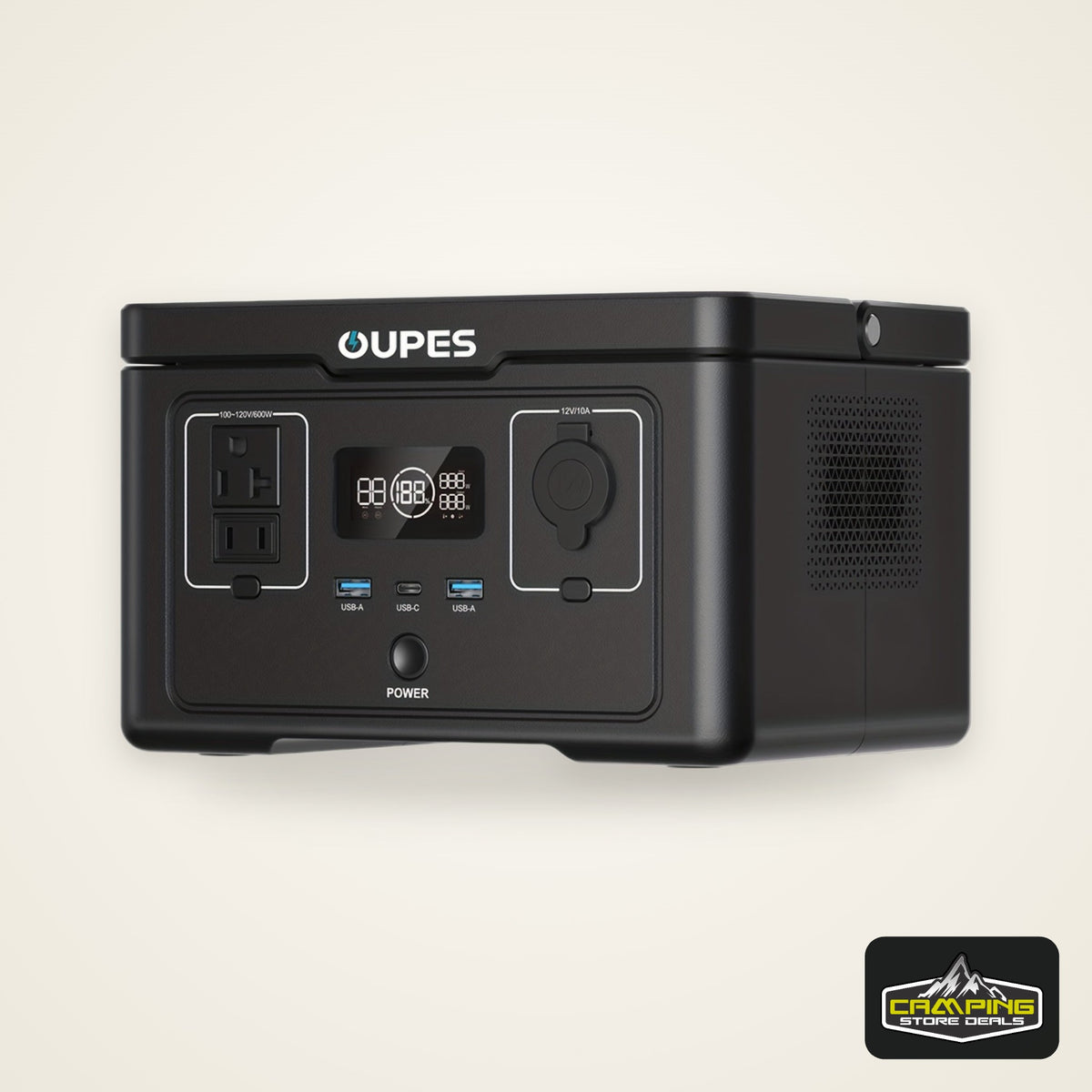 OUPES 600W/256Wh Exodus 600 Portable Power Station(1200W Surge), 256Wh 3.7kg Backup LiFePO4 Battery, 600W AC Outlet, Solar Generator for RV, Outdoors, Camping, Traveling