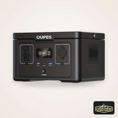 OUPES 600W/256Wh Exodus 600 Portable Power Station(1200W Surge), 256Wh 3.7kg Backup LiFePO4 Battery, 600W AC Outlet, Solar Generator for RV, Outdoors, Camping, Traveling