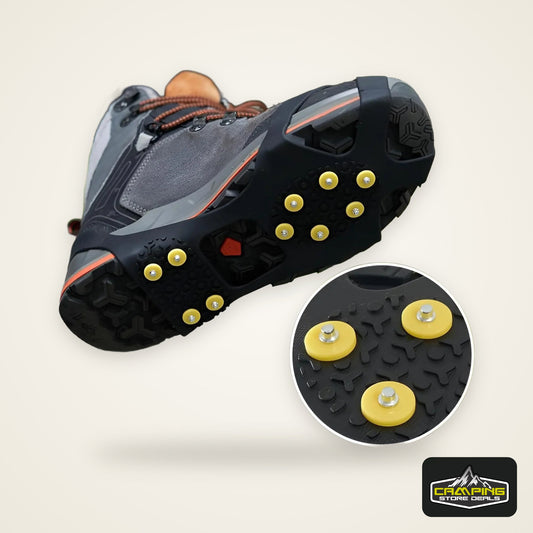 Outdoor 10Teeth Climbing Crampons Anti-Slip Mountaineering Cleats Unisex Snow Claw Shoe Covers Walking Hiking Accessories Spikes