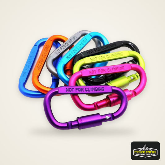 Outdoor Aluminium Alloy Sports Keychain High Quality Multi Colors with Lock D-shape Carabiner Camping Hiking Hook Outdoor Tool