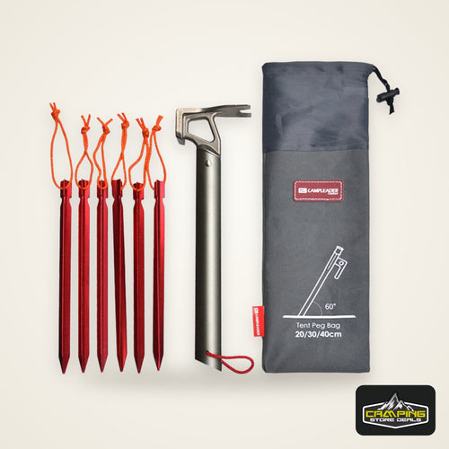 Tent Stake Storage Bag – Pegs, Hammer & Rope Organizer