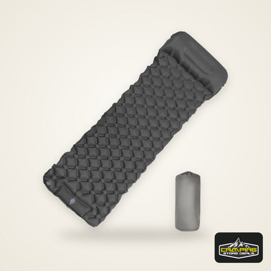 Outdoor Camping Inflatable Mattress Sleeping Pad With Pillows Ultralight Air Mat Built In Inflator Pump Hiking
