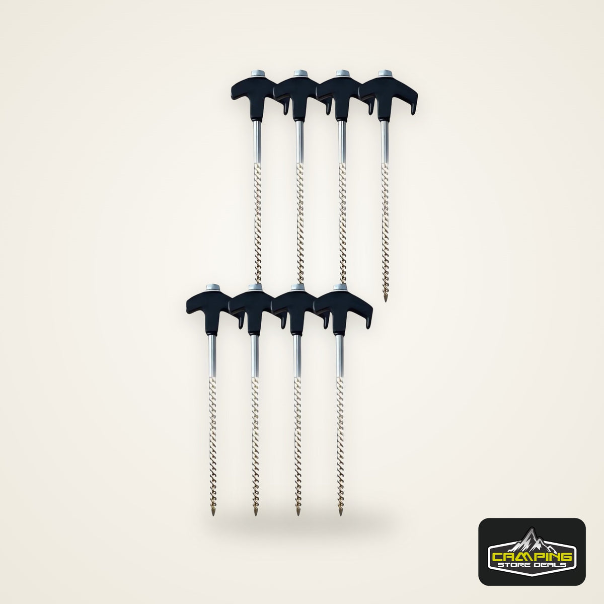 Outdoor Camping Tent Stakes Versatile Anchoring Metal Threaded Tent Spikes for Securing Tents Canopies Tarps