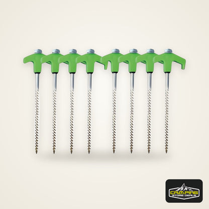 Outdoor Camping Tent Stakes Versatile Anchoring Metal Threaded Tent Spikes for Securing Tents Canopies Tarps